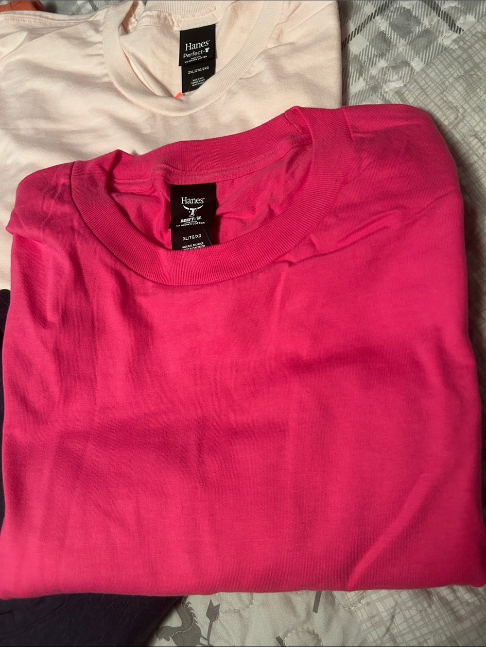 Assorted Women's Short Sleeve Tees - Pink, Hot Pink, Orange, Plum, Navy - Picture 2 of 6